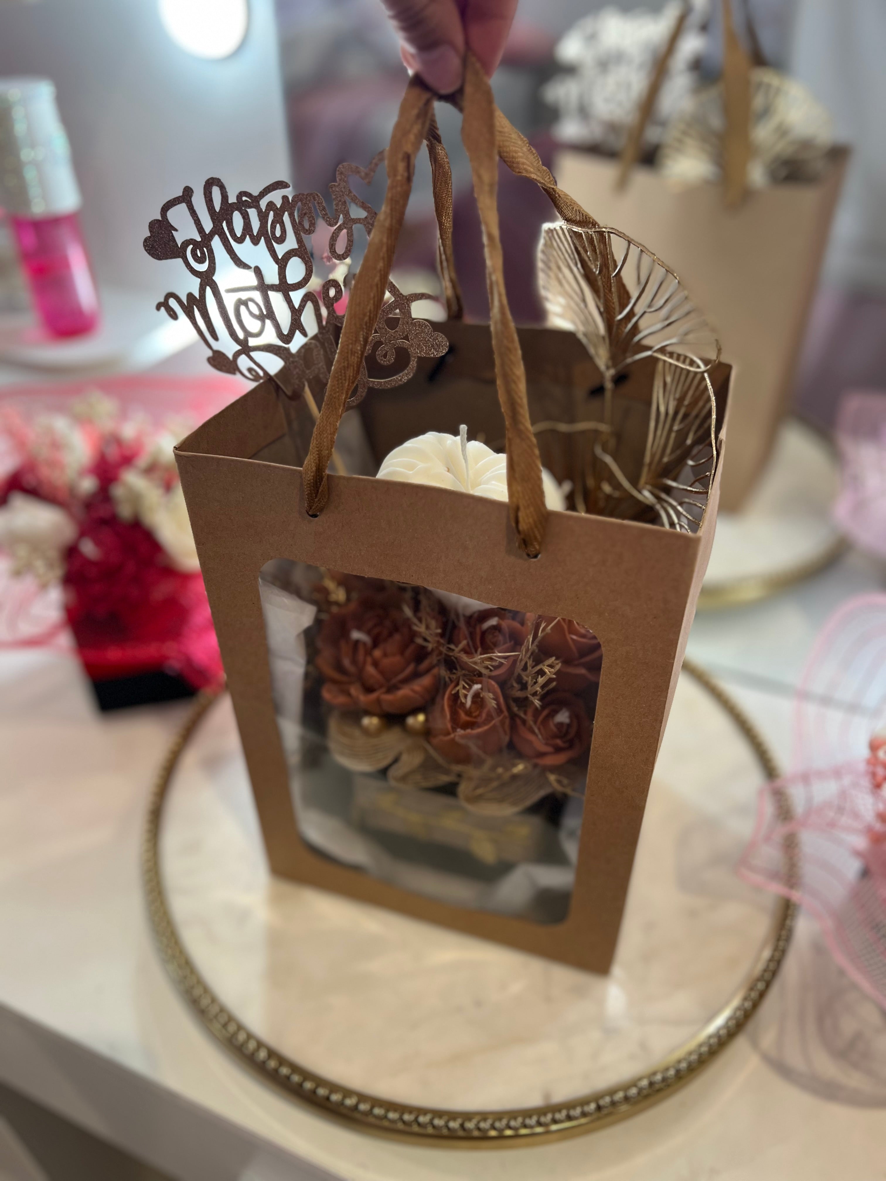 Rose and Heart candle bouquet.