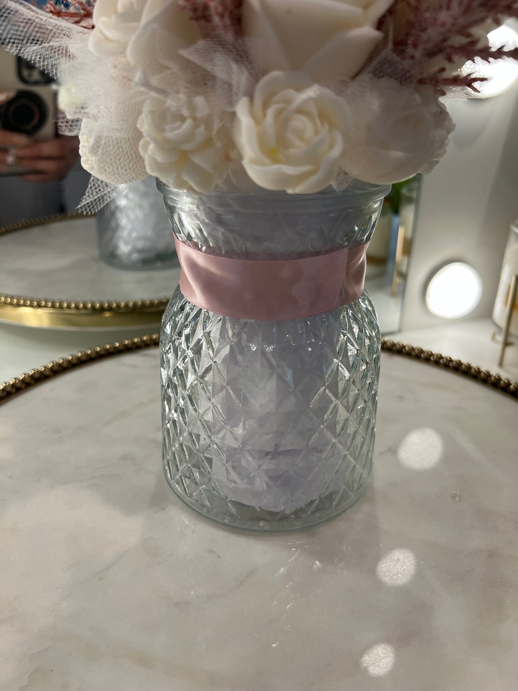 Floral Candle arrangement.