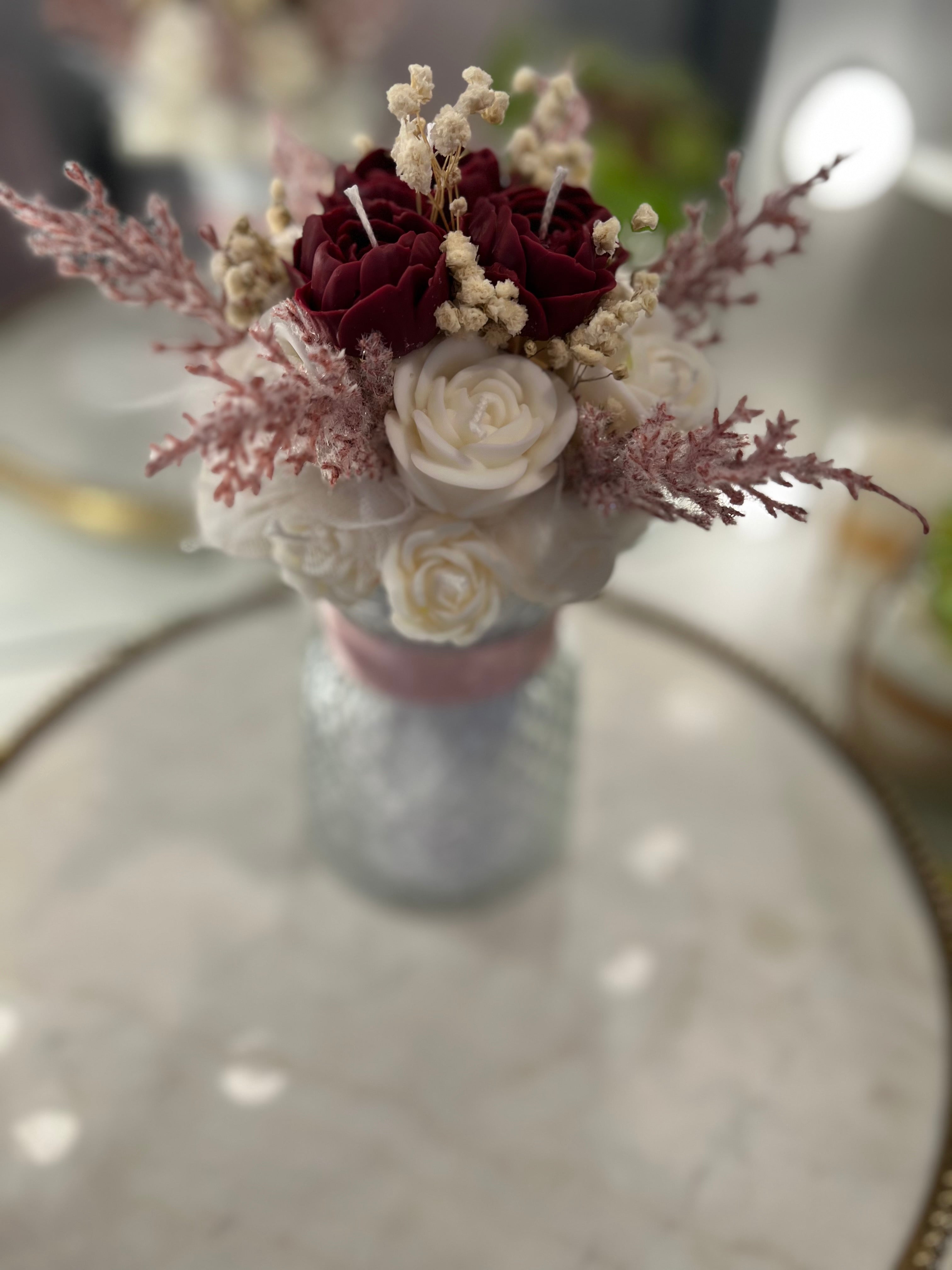Floral Candle arrangement.
