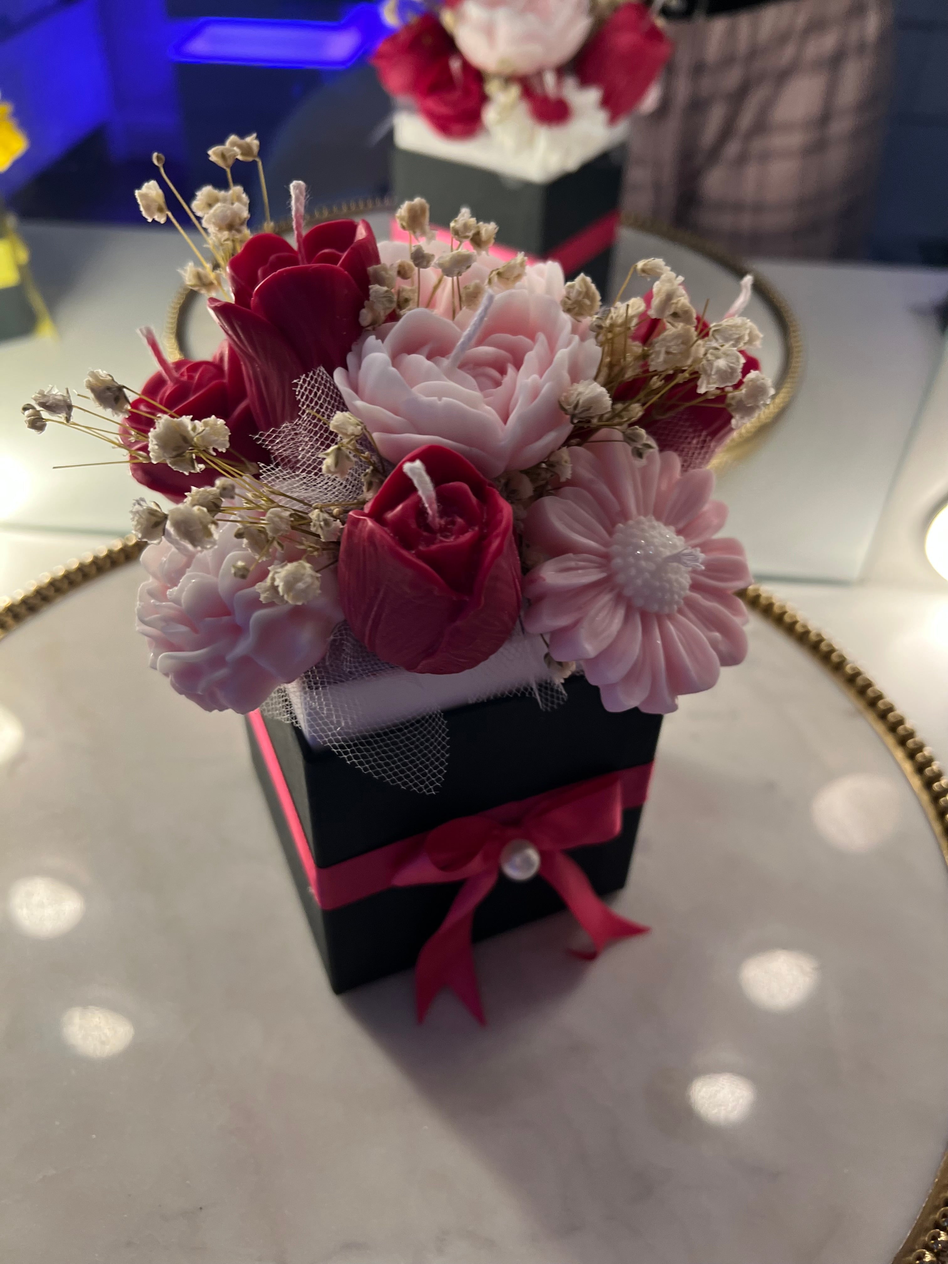 Decorative Flower Candles in Box