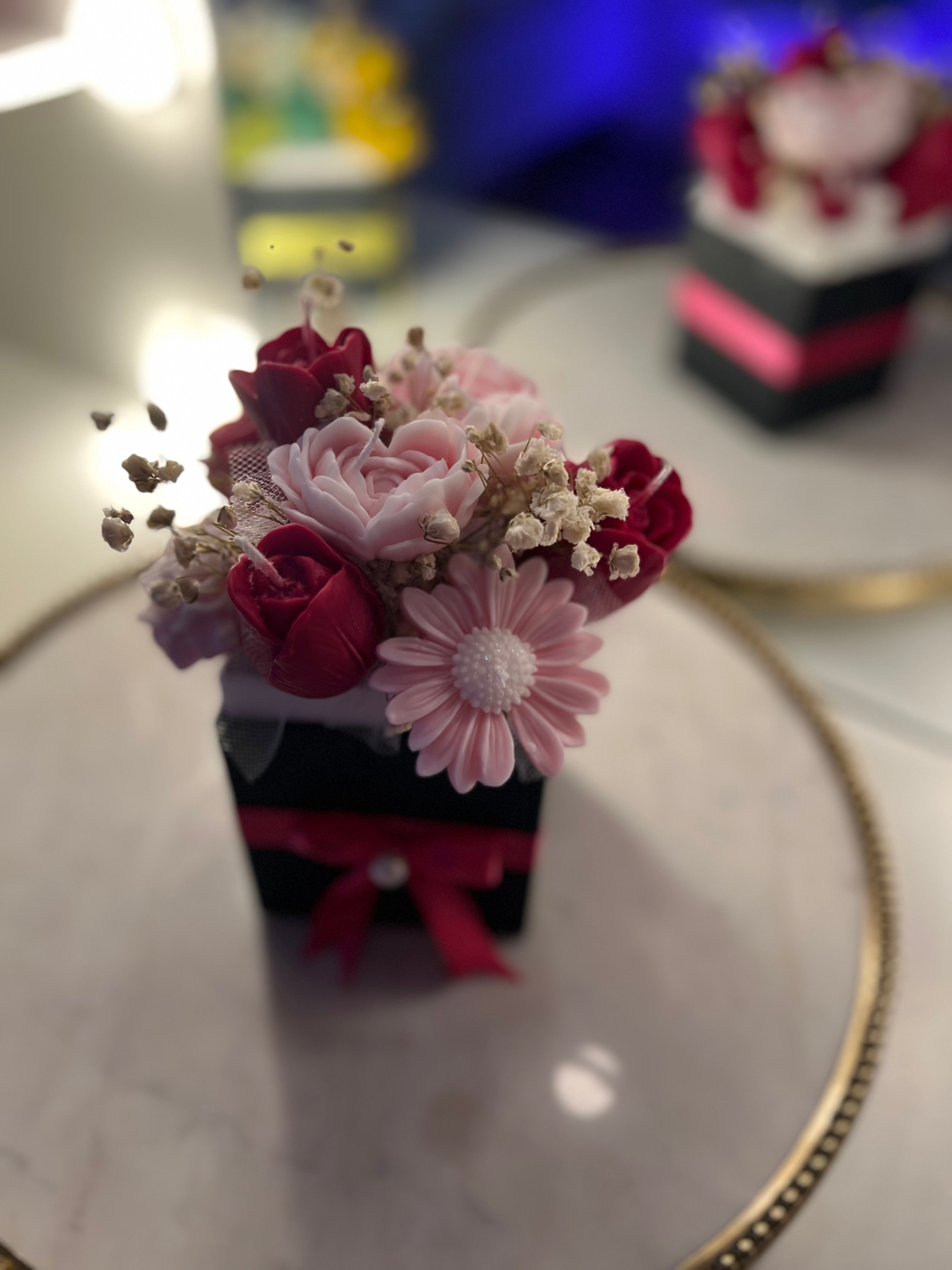 Decorative Flower Candles in Box