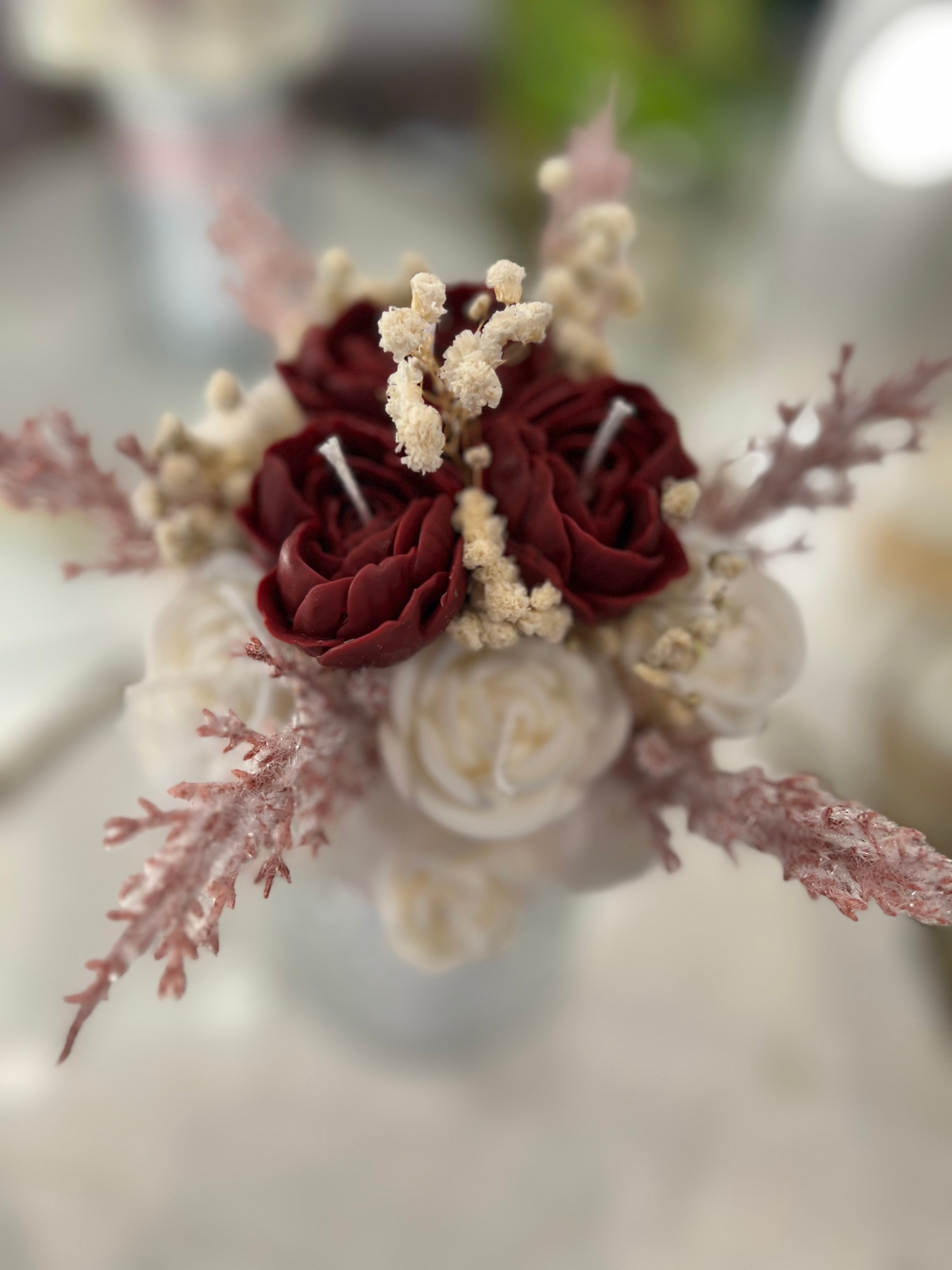 Floral Candle arrangement.