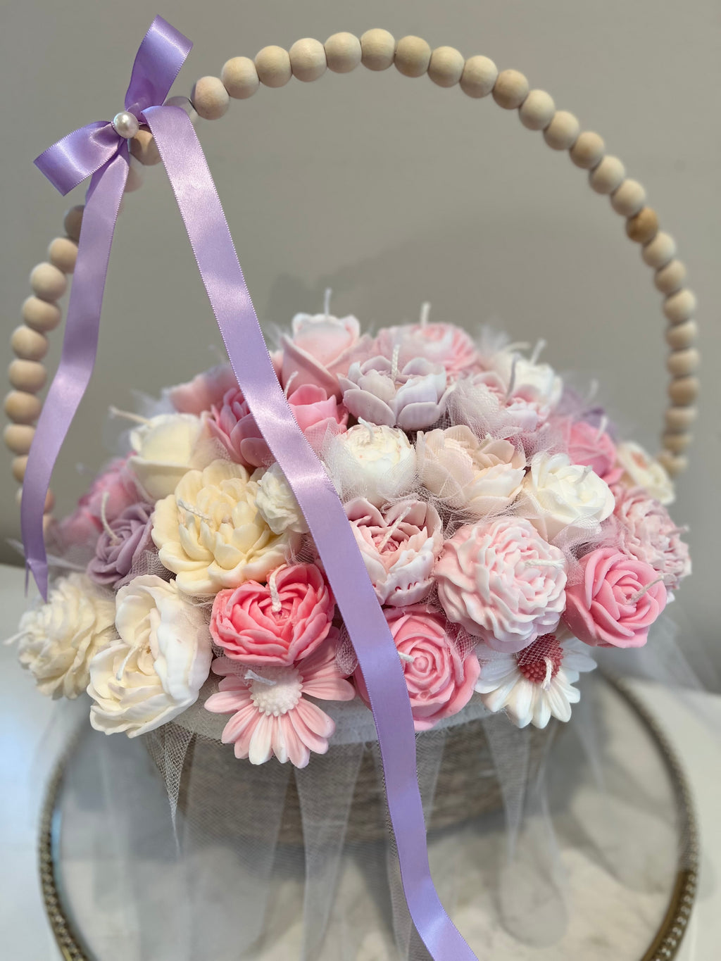 Floral Candle Basket