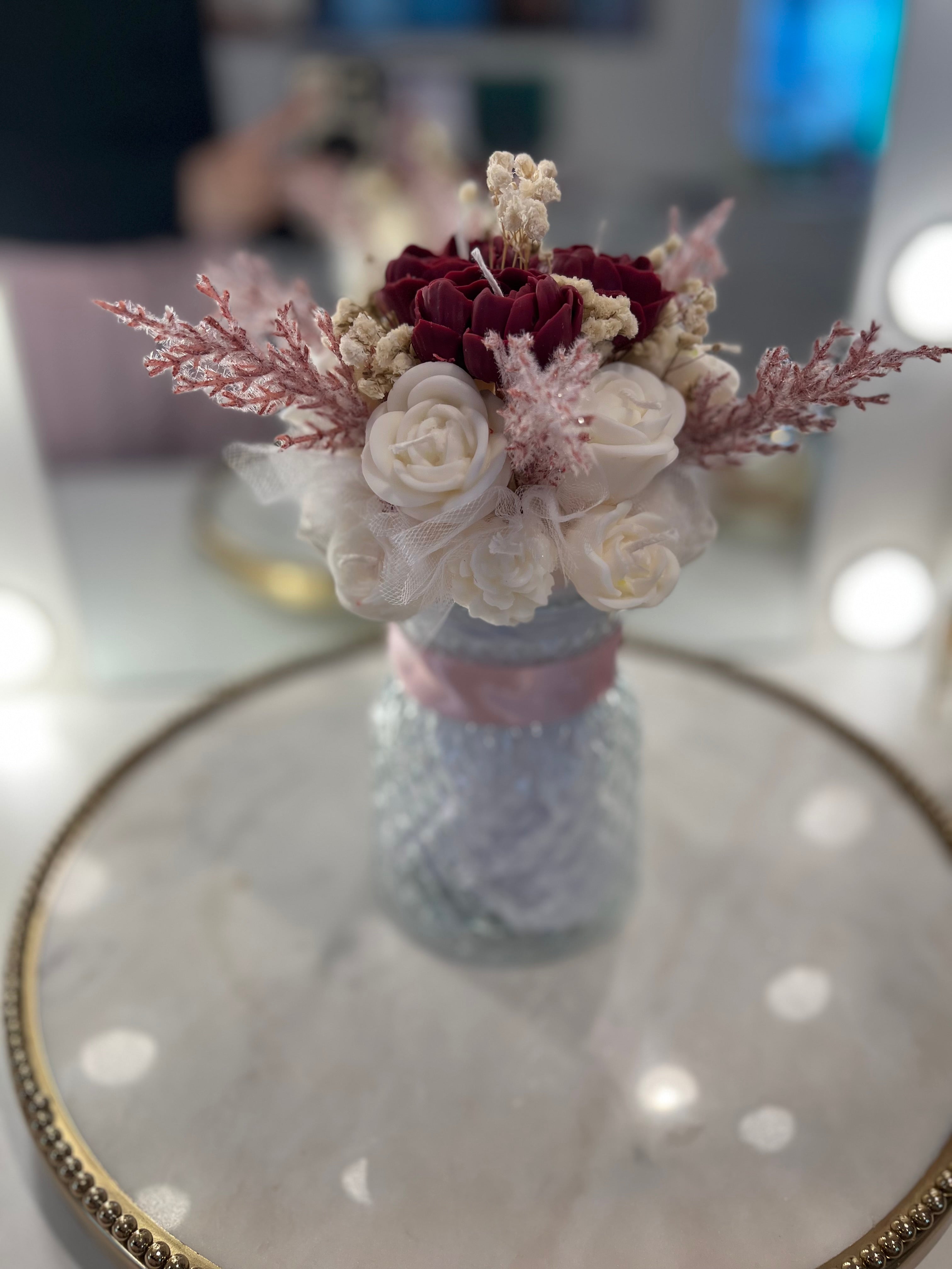 Floral Candle arrangement.