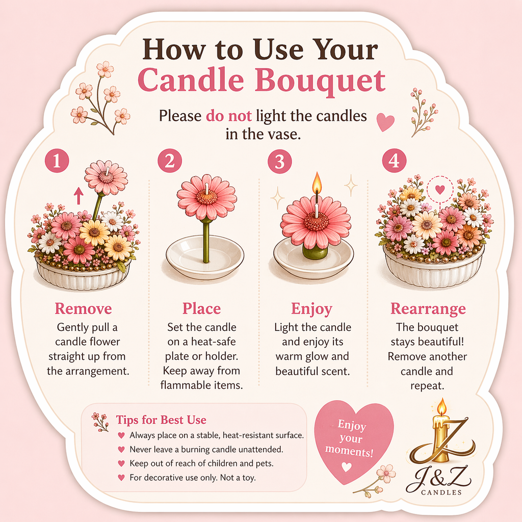Candle flowers arrangement.