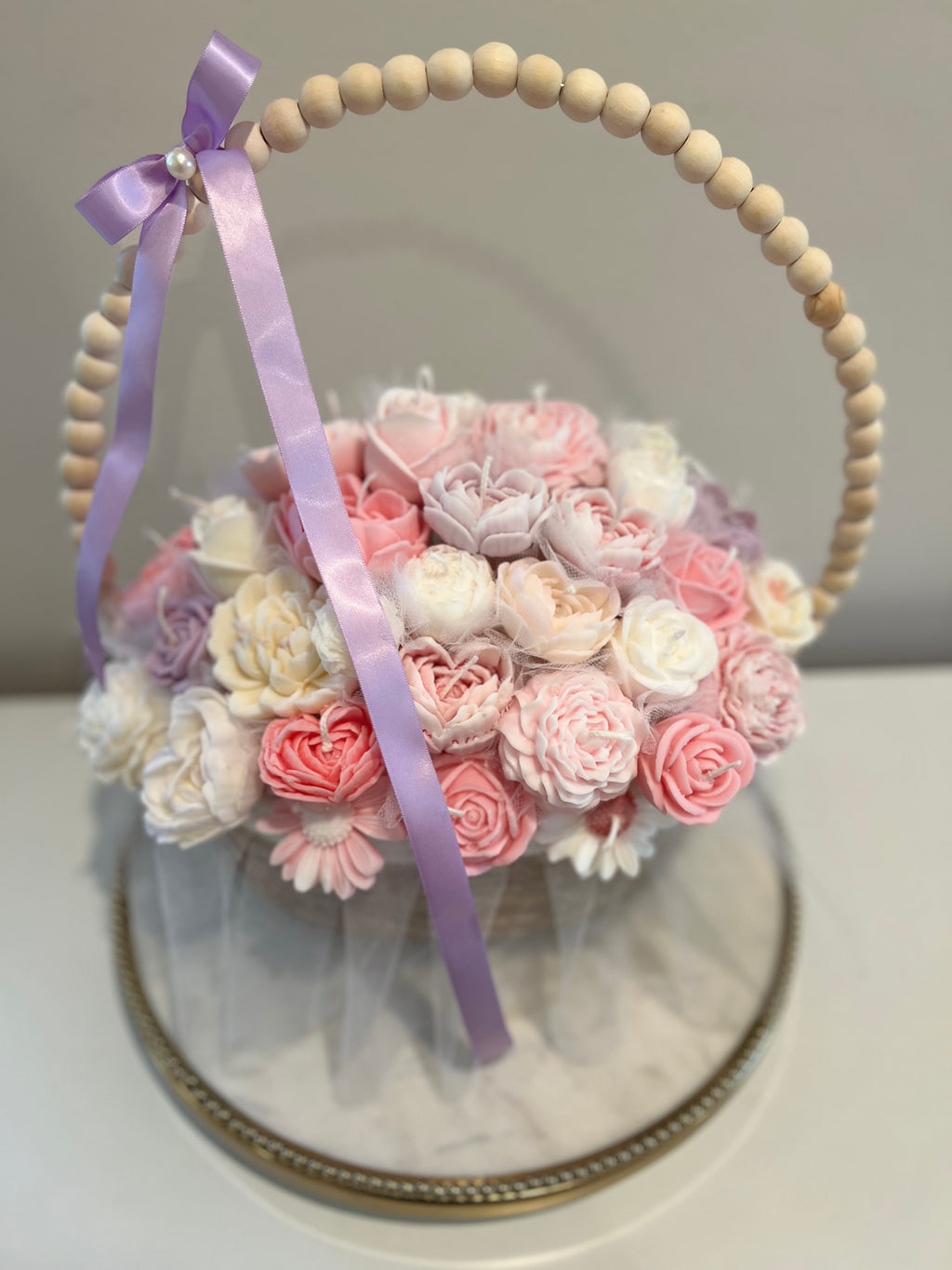 Floral Candle Basket