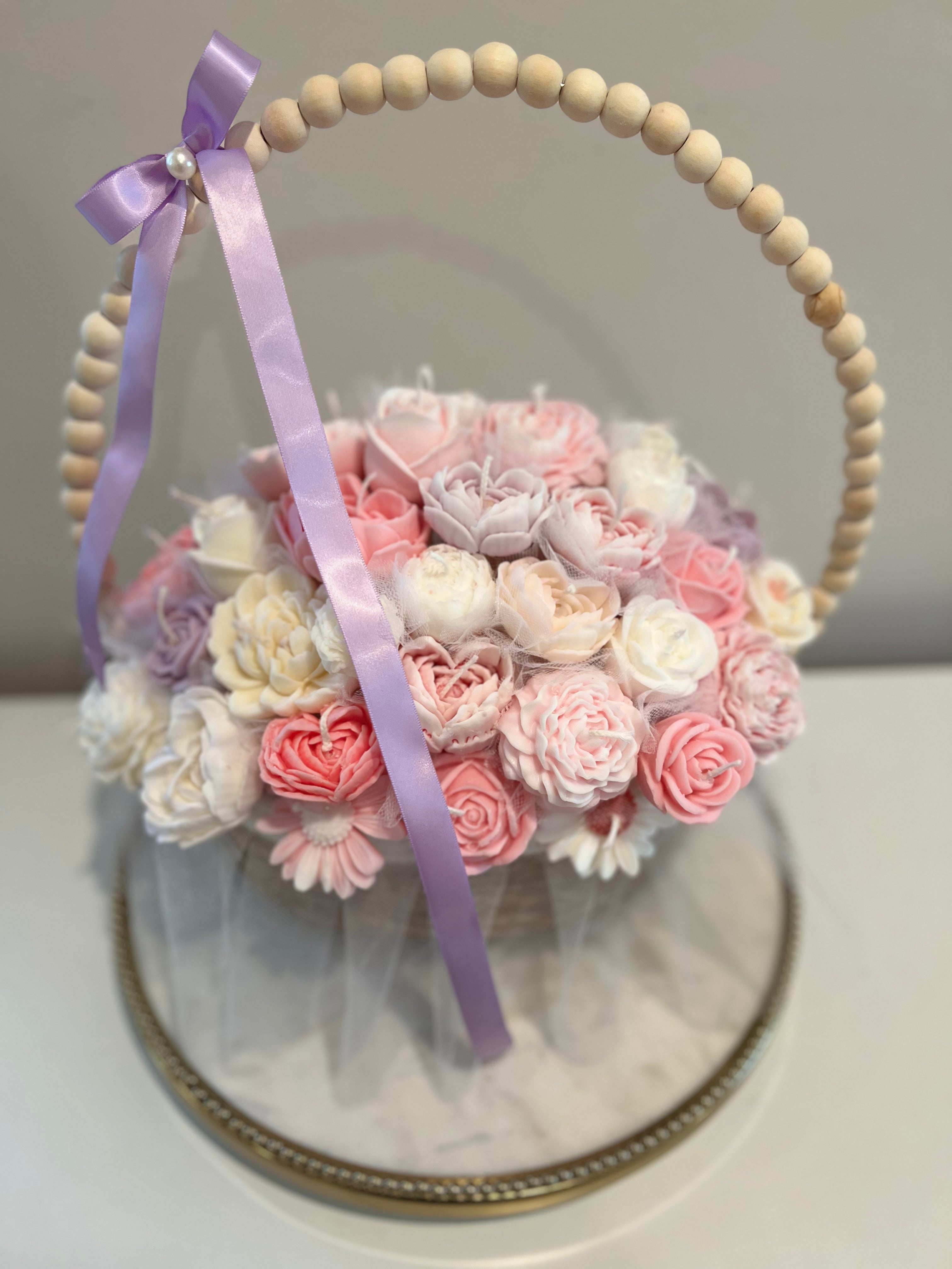 Floral Candle Basket