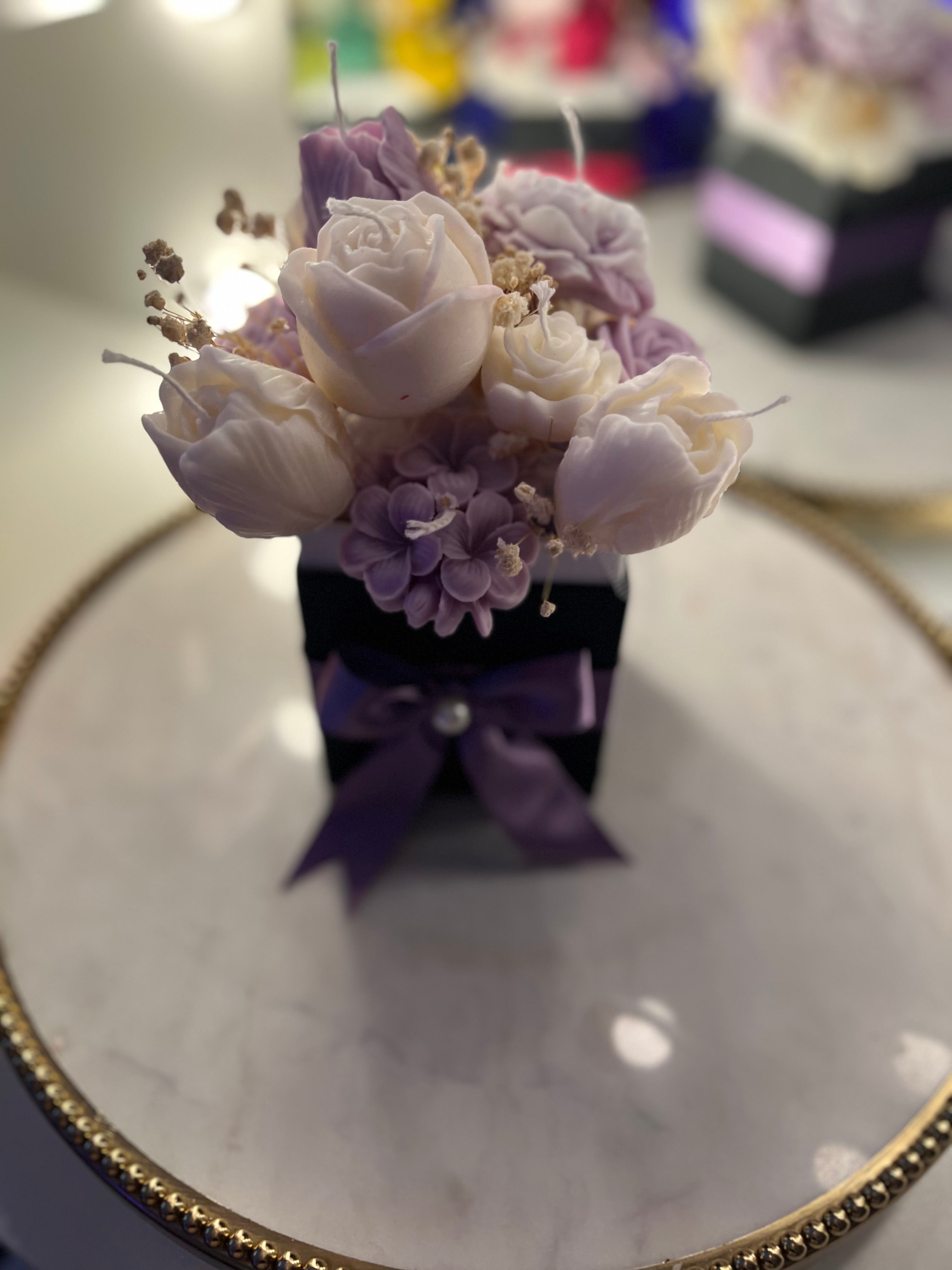 Decorative Flower Candles in Box