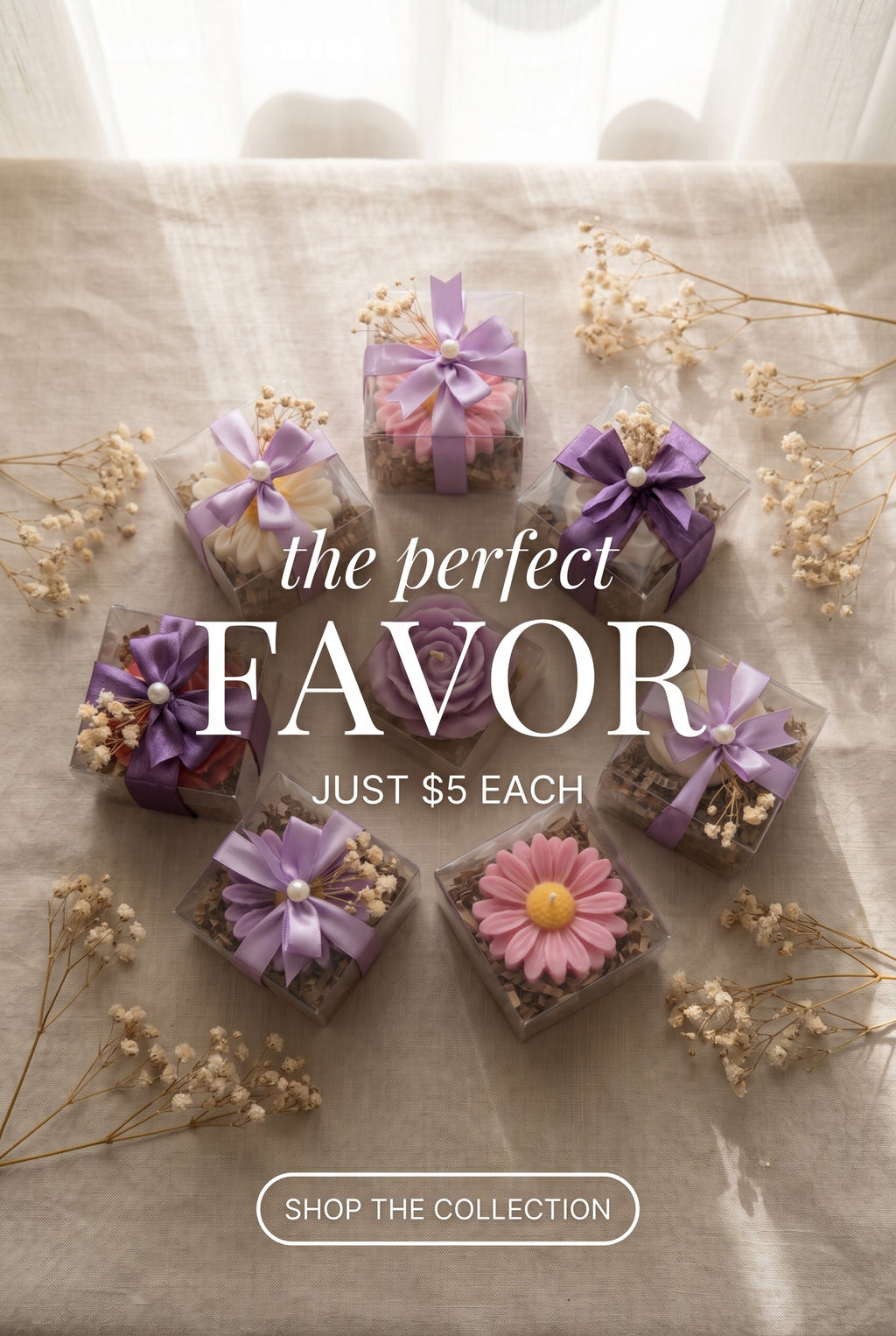 Flower Candles in Gift Boxes