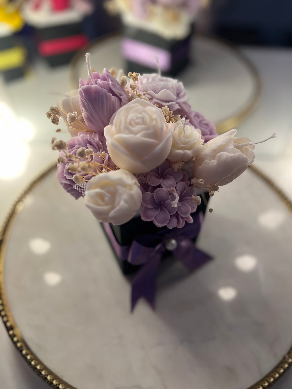 Decorative Flower Candles in Box
