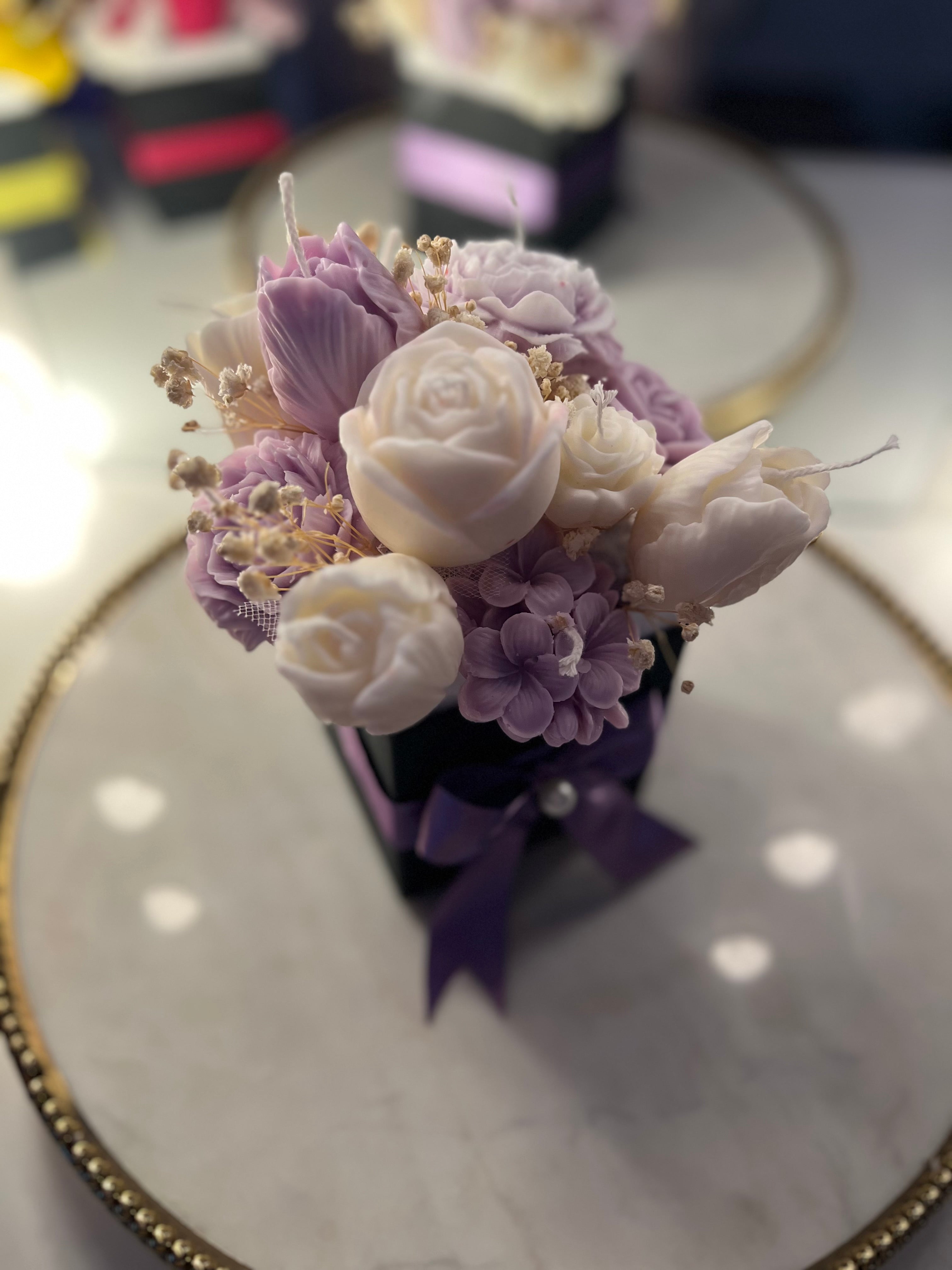 Decorative Flower Candles in Box