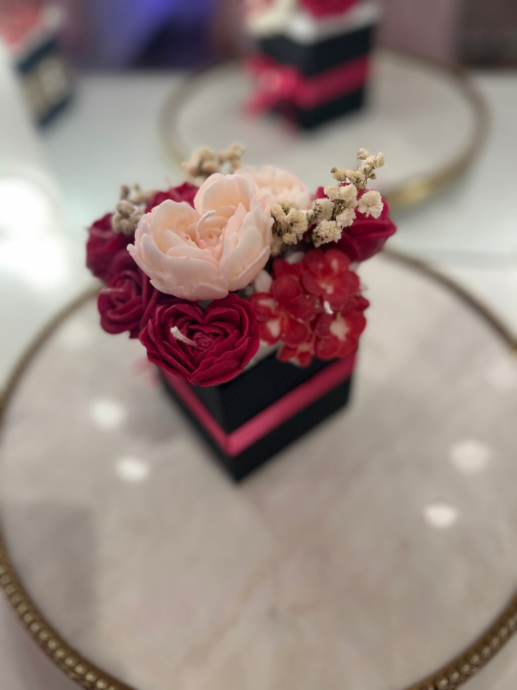 Decorative Flower Candles in Box