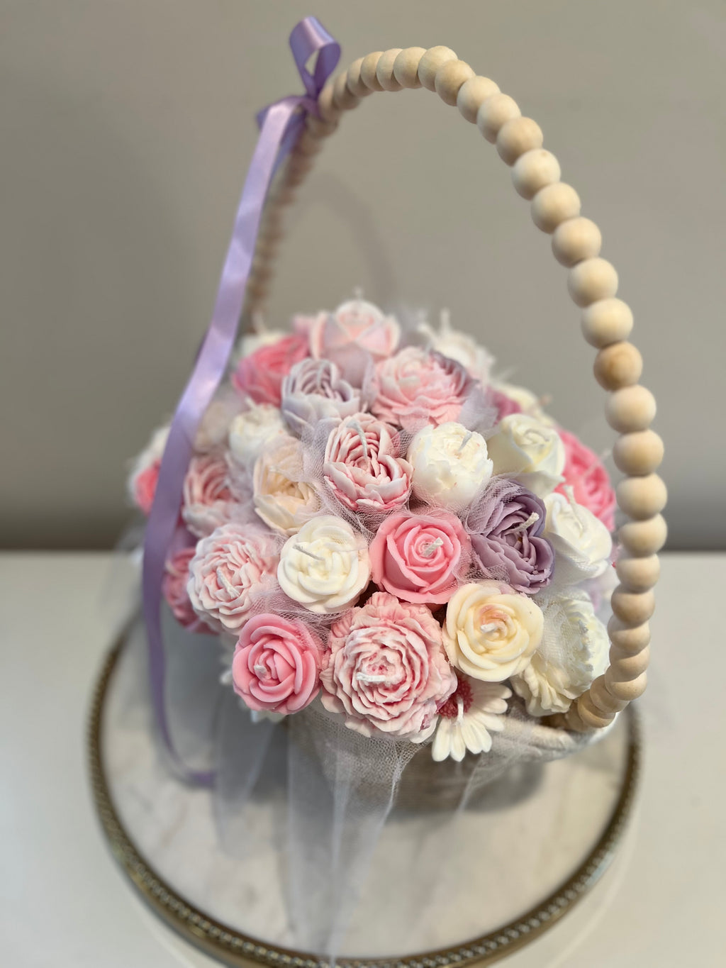 Floral Candle Basket
