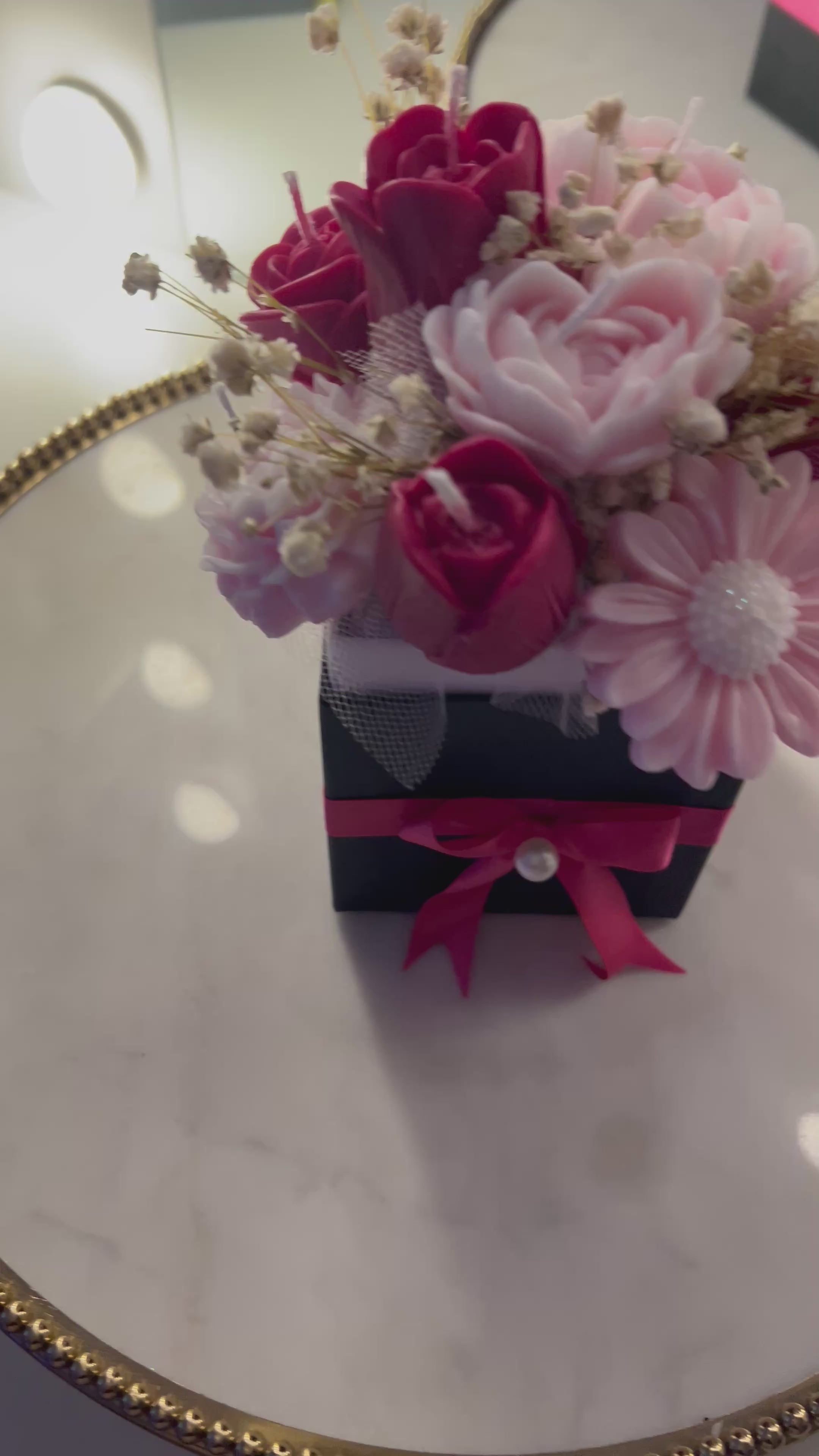 Decorative Flower Candles in Box