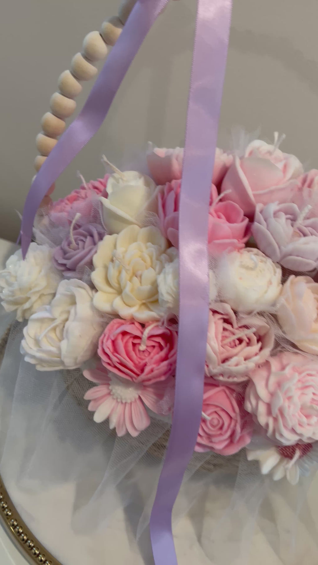 Floral Candle Basket